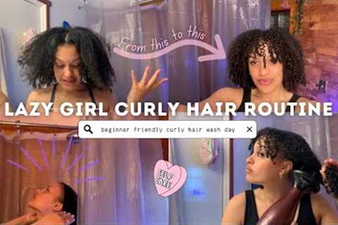 Quick and Easy Natural Curly Hair Care Routine || beginner friendly curly hair washday tutorial