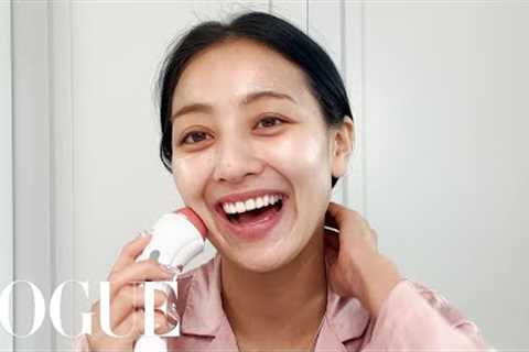 TWICE''s JIHYO on Skin Care & Soft Blush Makeup | Beauty Secrets | Vogue