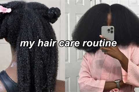 MY HAIR CARE ROUTINE FOR MOISTURIZING NATURAL HAIR !! (type 4) 🌀✨