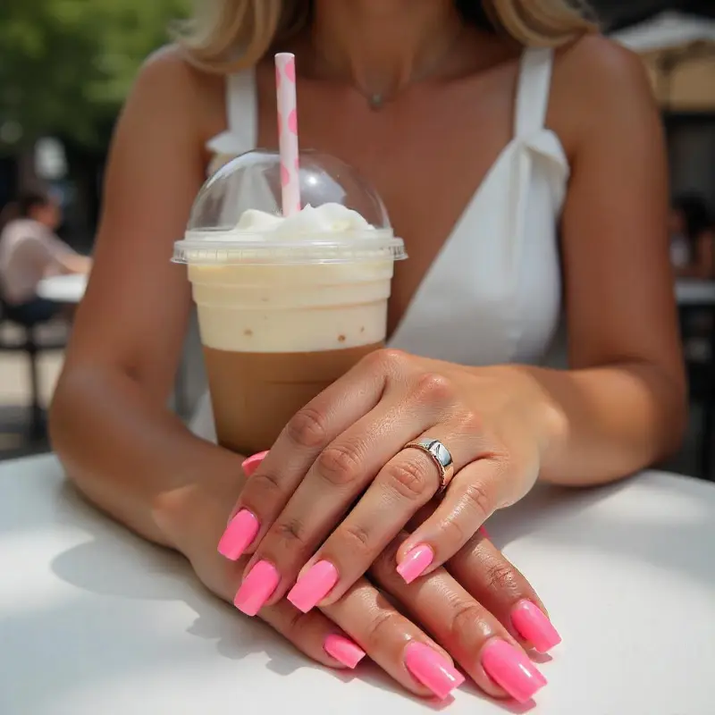 Hot Pink Summer Nails: Trendy, Neon & Chic Designs - Gloss And Vibes